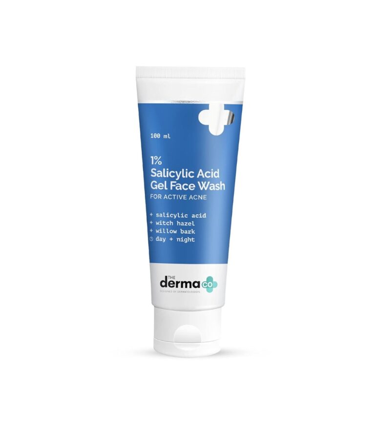 The Derma Co 1% Salicylic Acid Gel Face Wash with Salicylic Acid & Witch Hazel for Active Acne - 100 ml